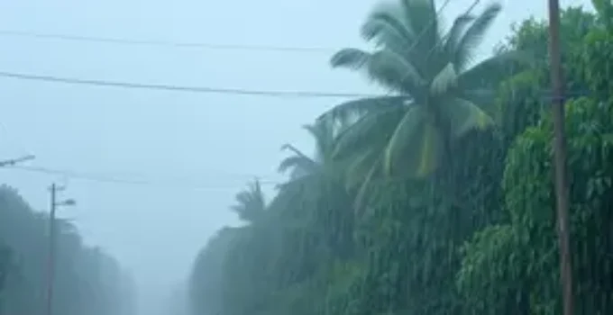 chuva forte e ventos em Rondônia