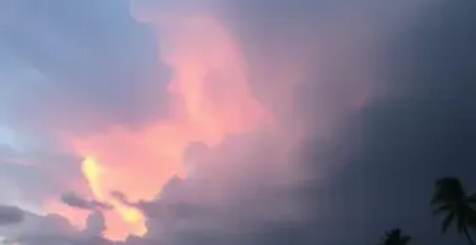 céu vermelho