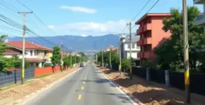 alargamento da via no bairro Nacional